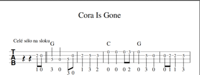 Cora Is Gone (beginner) (TAB+VIDEO) - Image 2