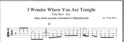 I Wonder Where You Are Tonight (Tony Rice – live) - Image 2