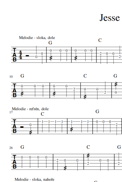 Jesse James  (beginner) (TAB+VIDEO) - Image 2