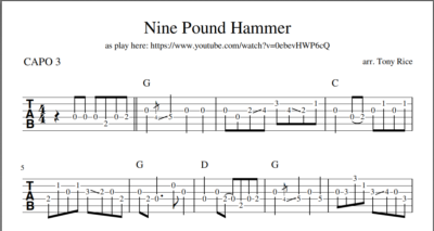 Nine Pound Hammer (Tony Rice – lesson) - Image 2